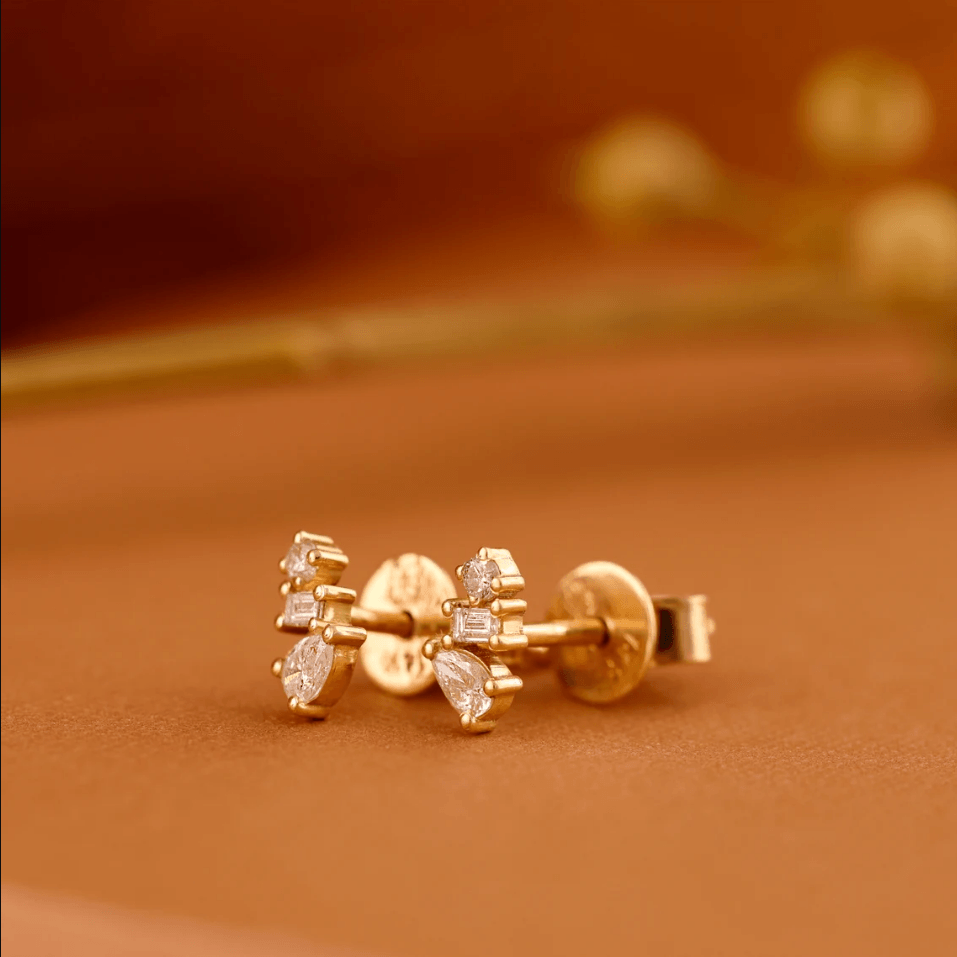 1.0 CT Round Bezel Solitaire Lab Grown Diamond Earrings