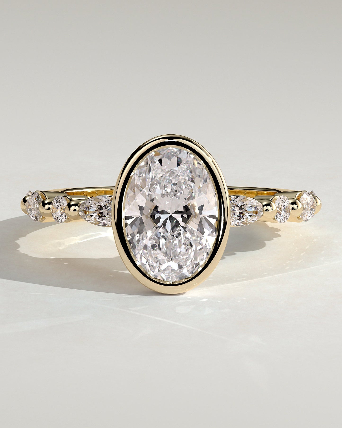 Round Halo, Pave & Split Shank Engagement Ring – 1.93 CT Lab Grown Diamond