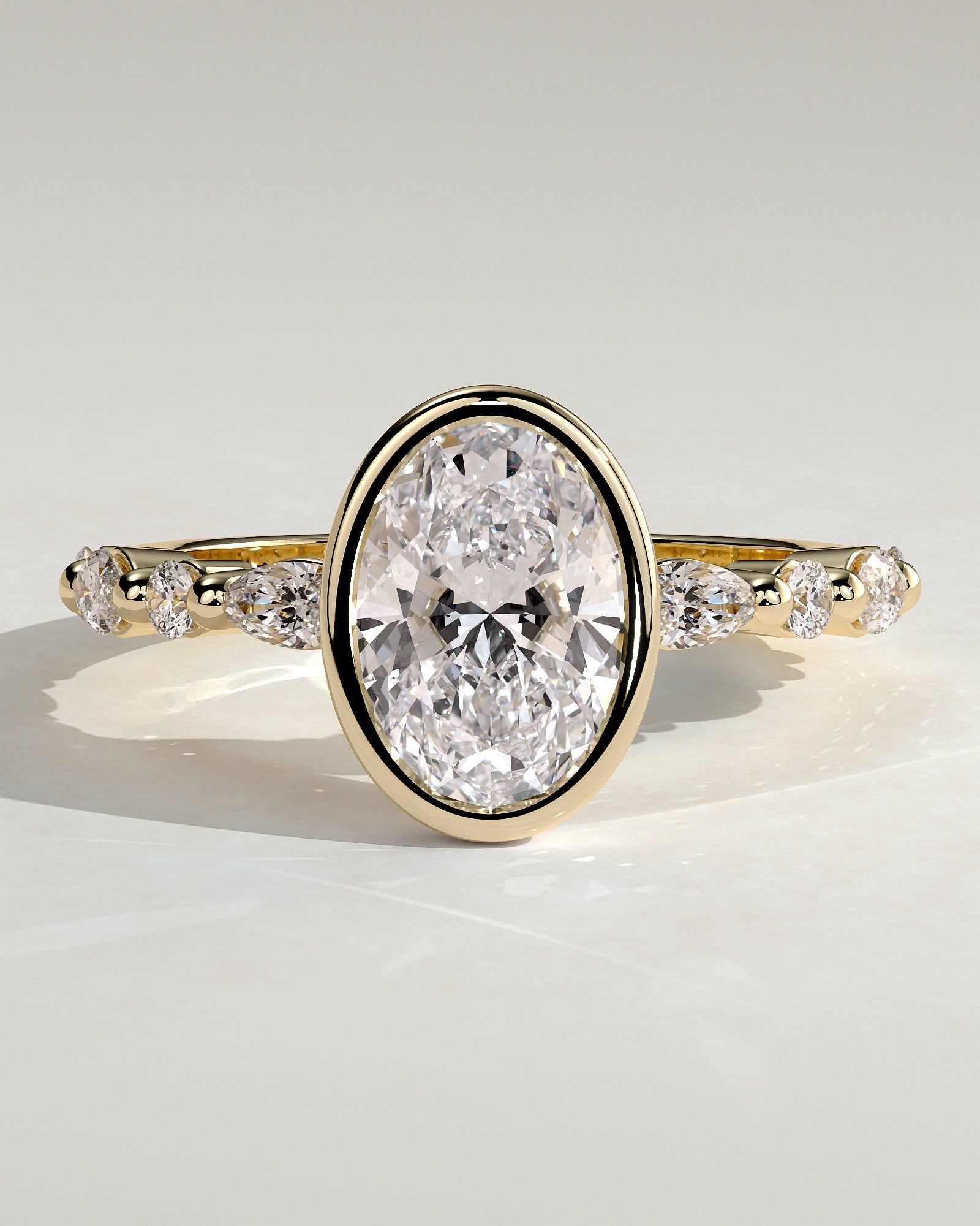 Round Halo, Pave & Split Shank Engagement Ring – 1.93 CT Lab Grown Diamond