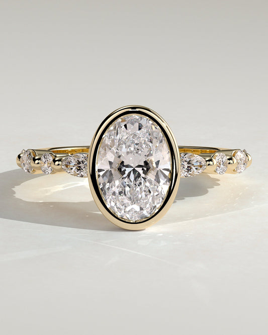 Round Halo, Pave & Split Shank Engagement Ring – 1.93 CT Lab Grown Diamond