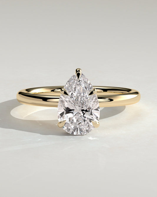 Round Halo, Pave & Split Shank Engagement Ring – 1.93 CT Lab Grown Diamond