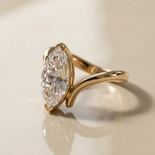Oval Solitaire Engagement Ring – 2 CT Lab Grown Diamond