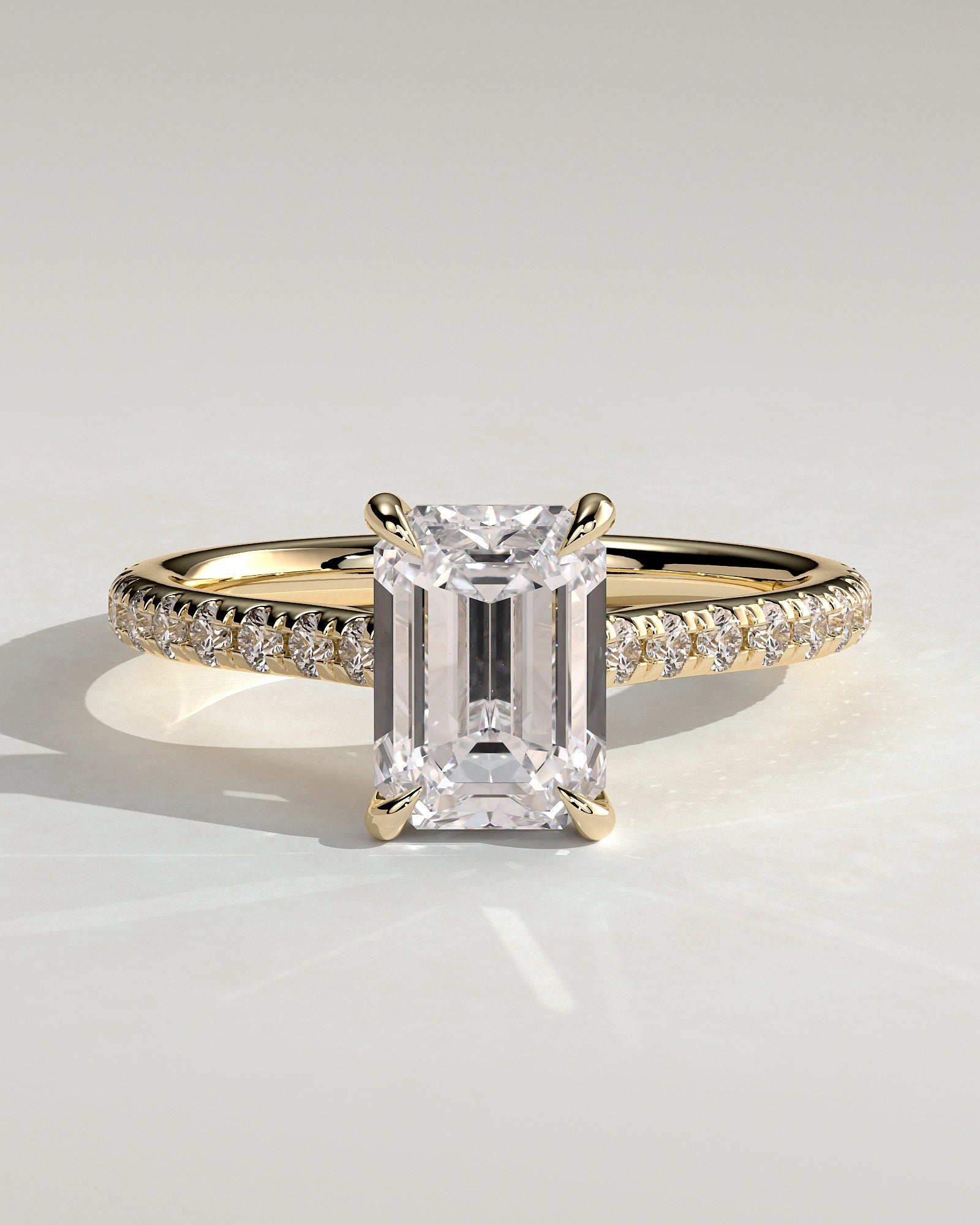 Round Halo, Pave & Split Shank Engagement Ring – 1.93 CT Lab Grown Diamond