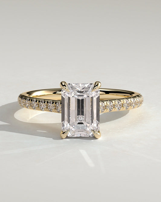Round Halo, Pave & Split Shank Engagement Ring – 1.93 CT Lab Grown Diamond