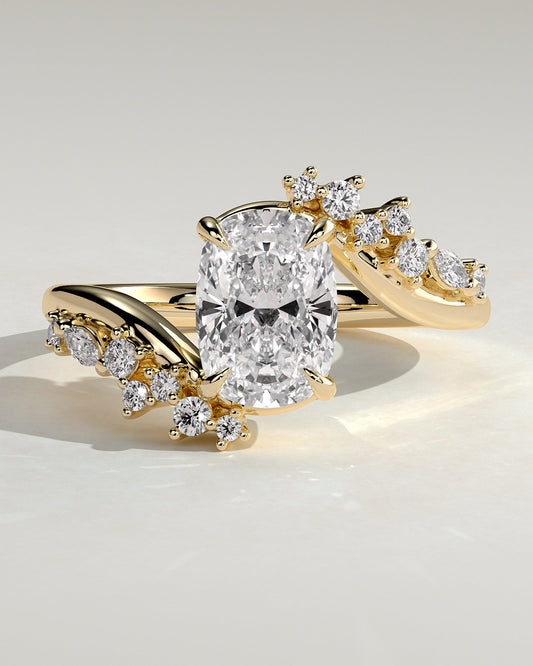 Round Halo, Pave & Split Shank Engagement Ring – 1.93 CT Lab Grown Diamond