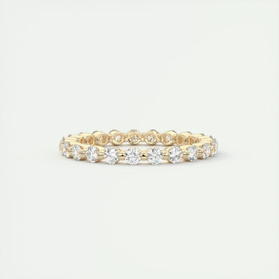 0.69 CT Round Full Eternity CVD EF/VVS Diamond Wedding Band 6