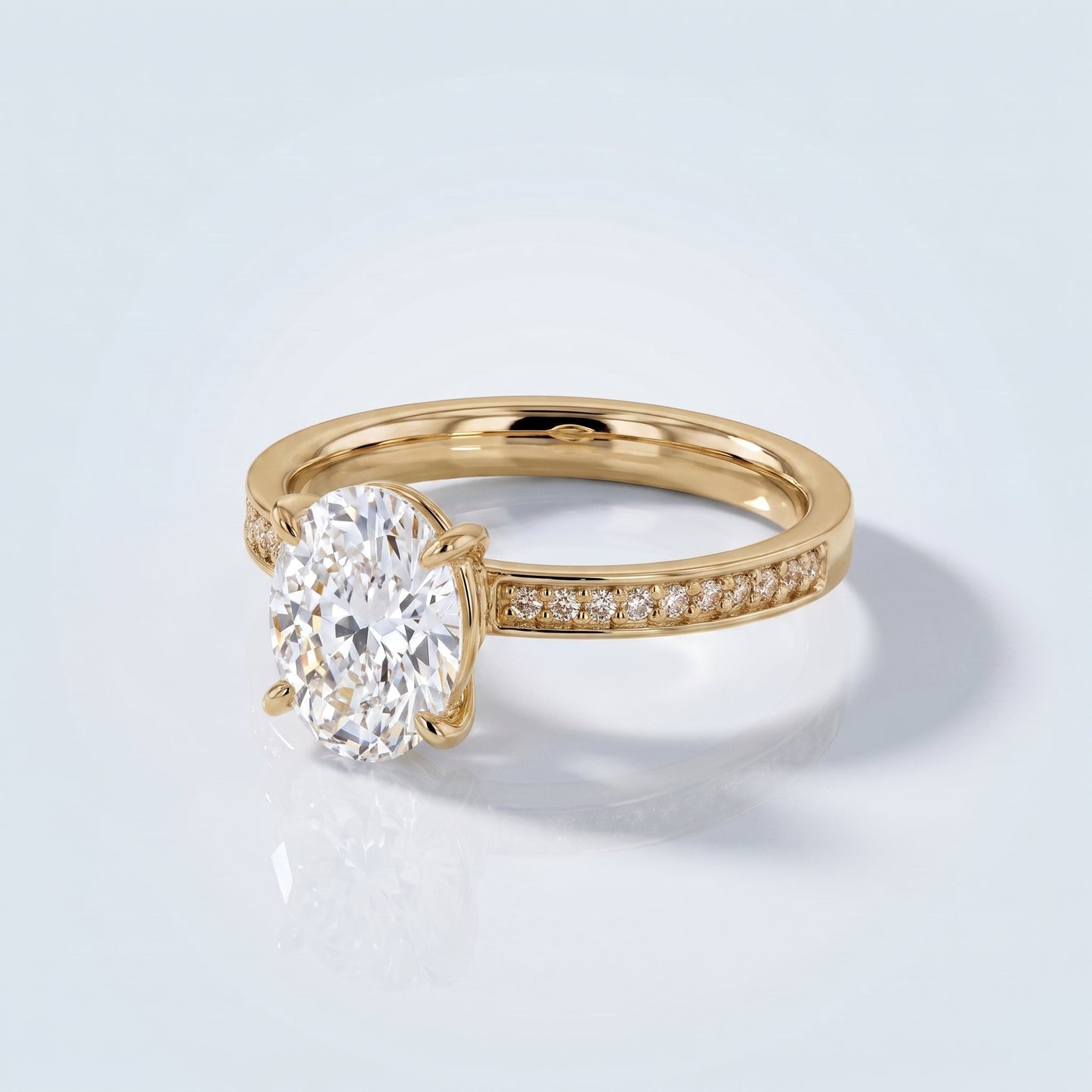 Marquise Swirl Solitaire Engagement Ring – 1 CT Lab Grown Diamond