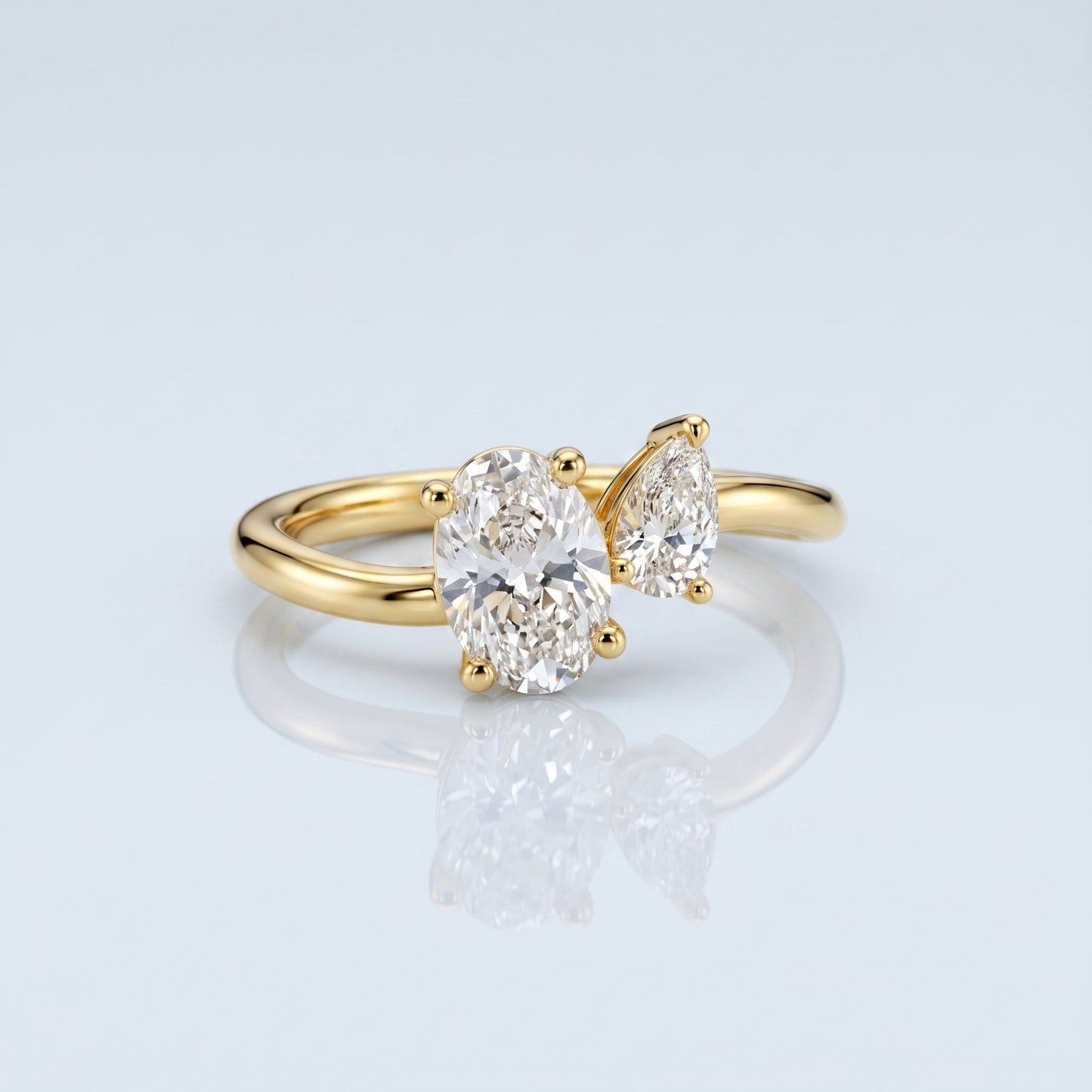 Marquise Swirl Solitaire Engagement Ring – 1 CT Lab Grown Diamond