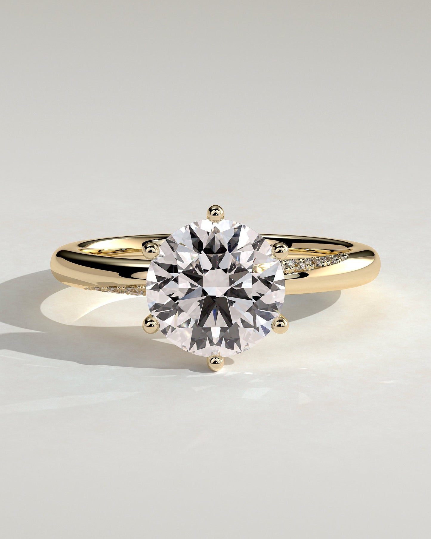Round Halo, Pave & Split Shank Engagement Ring – 1.93 CT Lab Grown Diamond