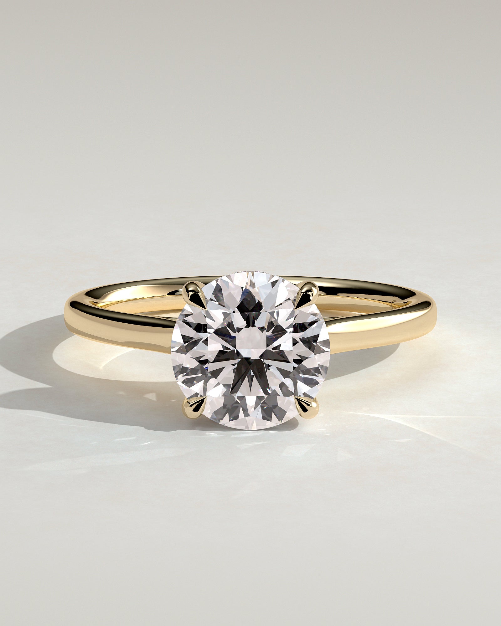 Round Halo, Pave & Split Shank Engagement Ring – 1.93 CT Lab Grown Diamond