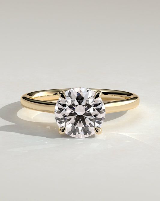 Round Halo, Pave & Split Shank Engagement Ring – 1.93 CT Lab Grown Diamond