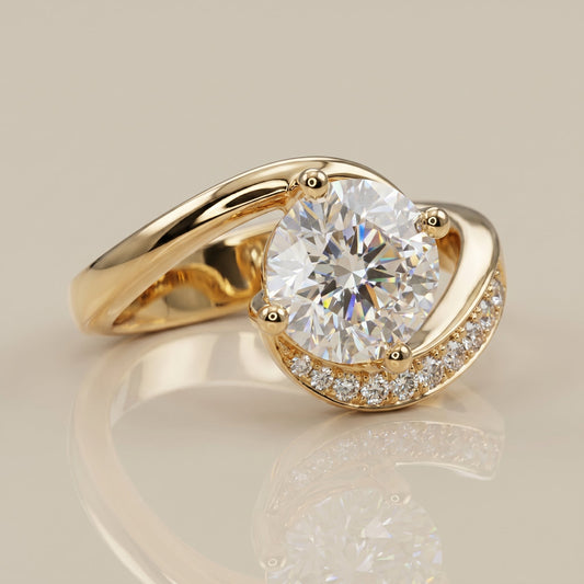 Oval Solitaire Engagement Ring – 2 CT Lab Grown Diamond