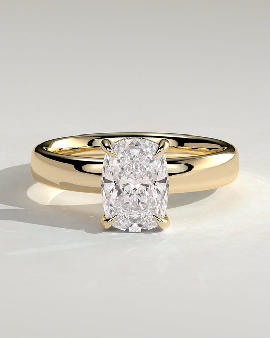 Round Halo, Pave & Split Shank Engagement Ring – 1.93 CT Lab Grown Diamond