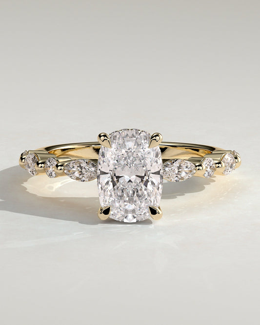 Round Halo, Pave & Split Shank Engagement Ring – 1.93 CT Lab Grown Diamond