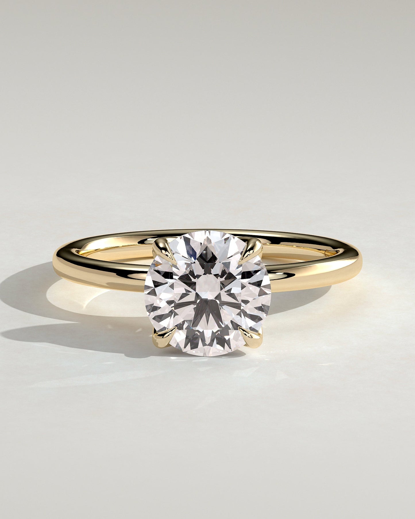 Round Halo, Pave & Split Shank Engagement Ring – 1.93 CT Lab Grown Diamond