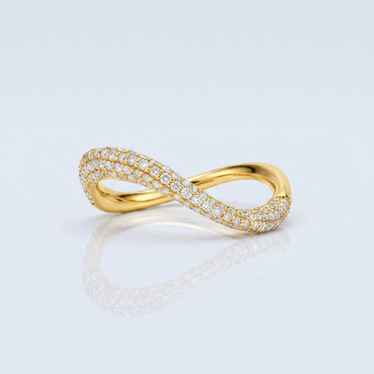 0.2 TCW Round Diamond Half Eternity DEF/VVS Lab Grown Wedding Band