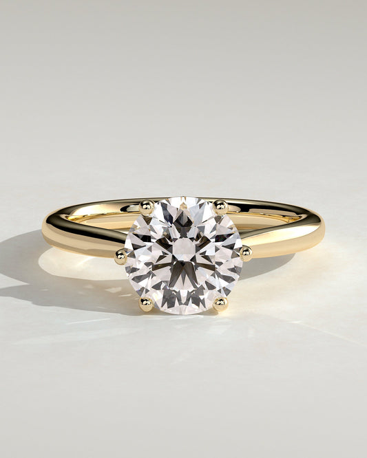 Round Halo, Pave & Split Shank Engagement Ring – 1.93 CT Lab Grown Diamond