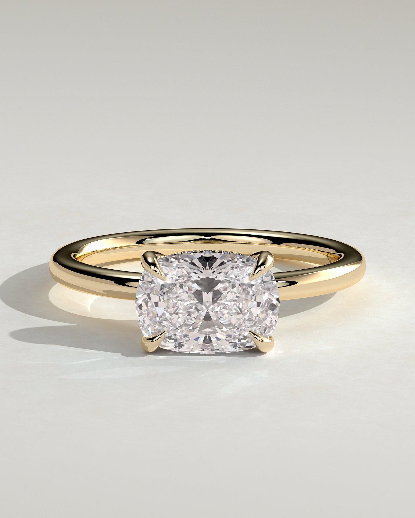 Round Halo, Pave & Split Shank Engagement Ring – 1.93 CT Lab Grown Diamond