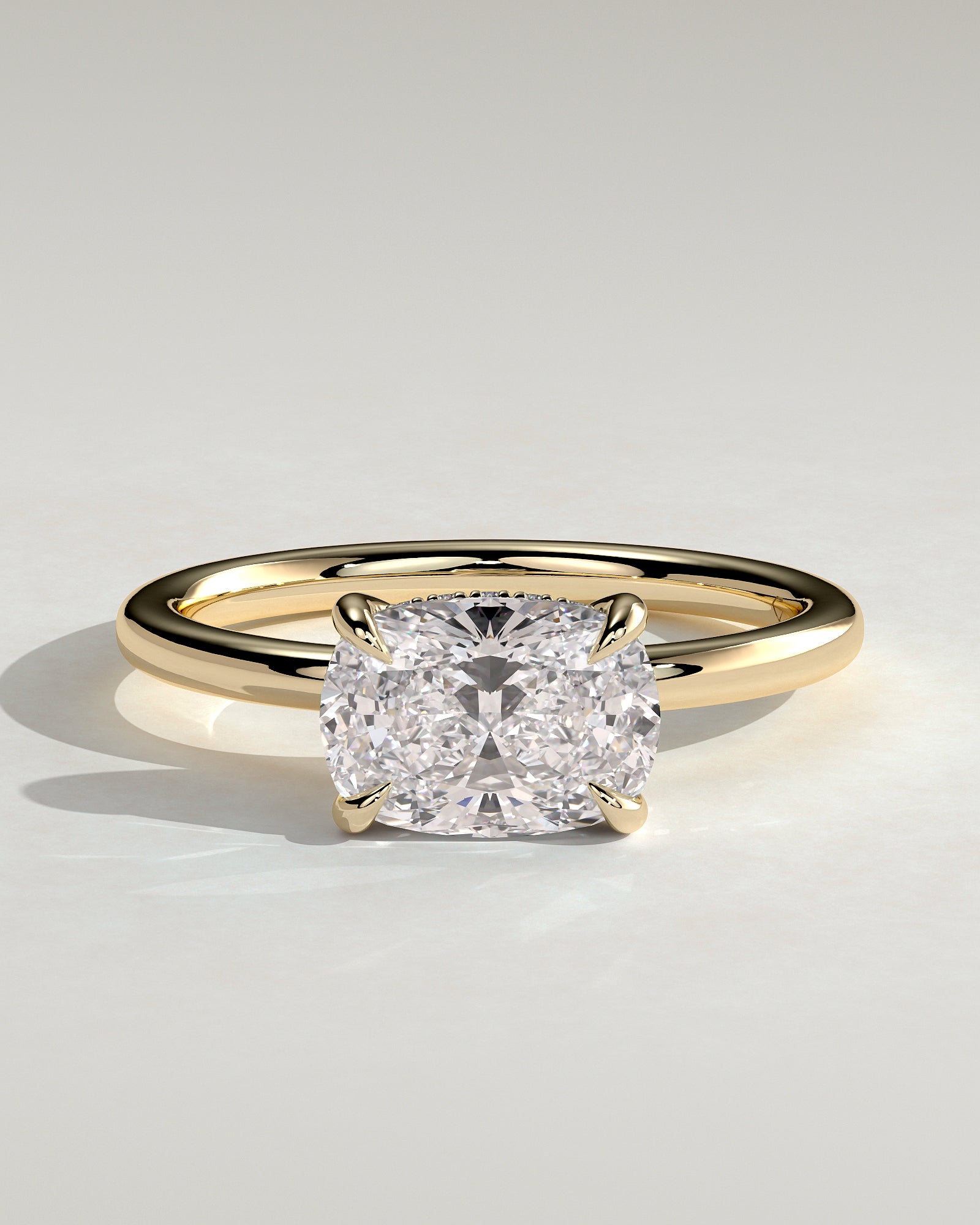 Round Halo, Pave & Split Shank Engagement Ring – 1.93 CT Lab Grown Diamond