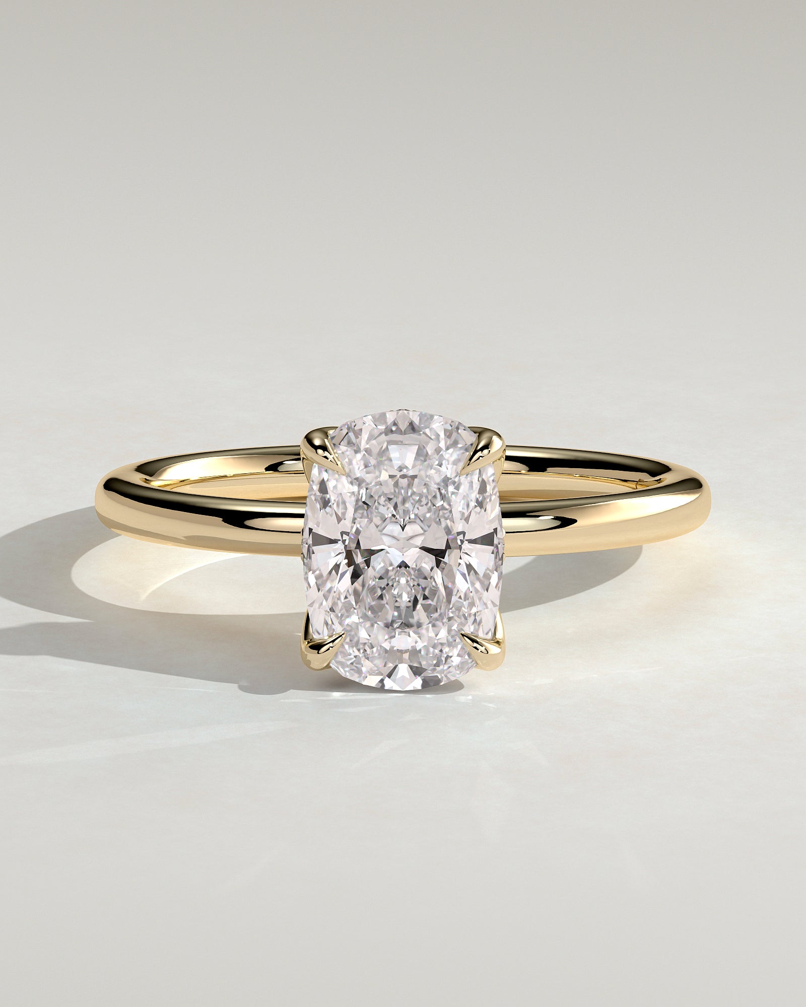 Round Halo, Pave & Split Shank Engagement Ring – 1.93 CT Lab Grown Diamond