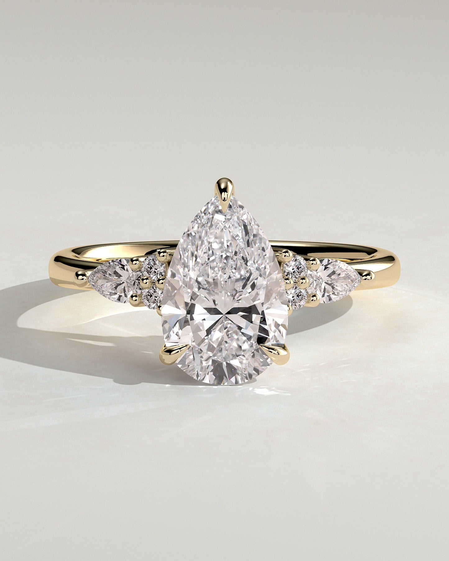 Round Halo, Pave & Split Shank Engagement Ring – 1.93 CT Lab Grown Diamond