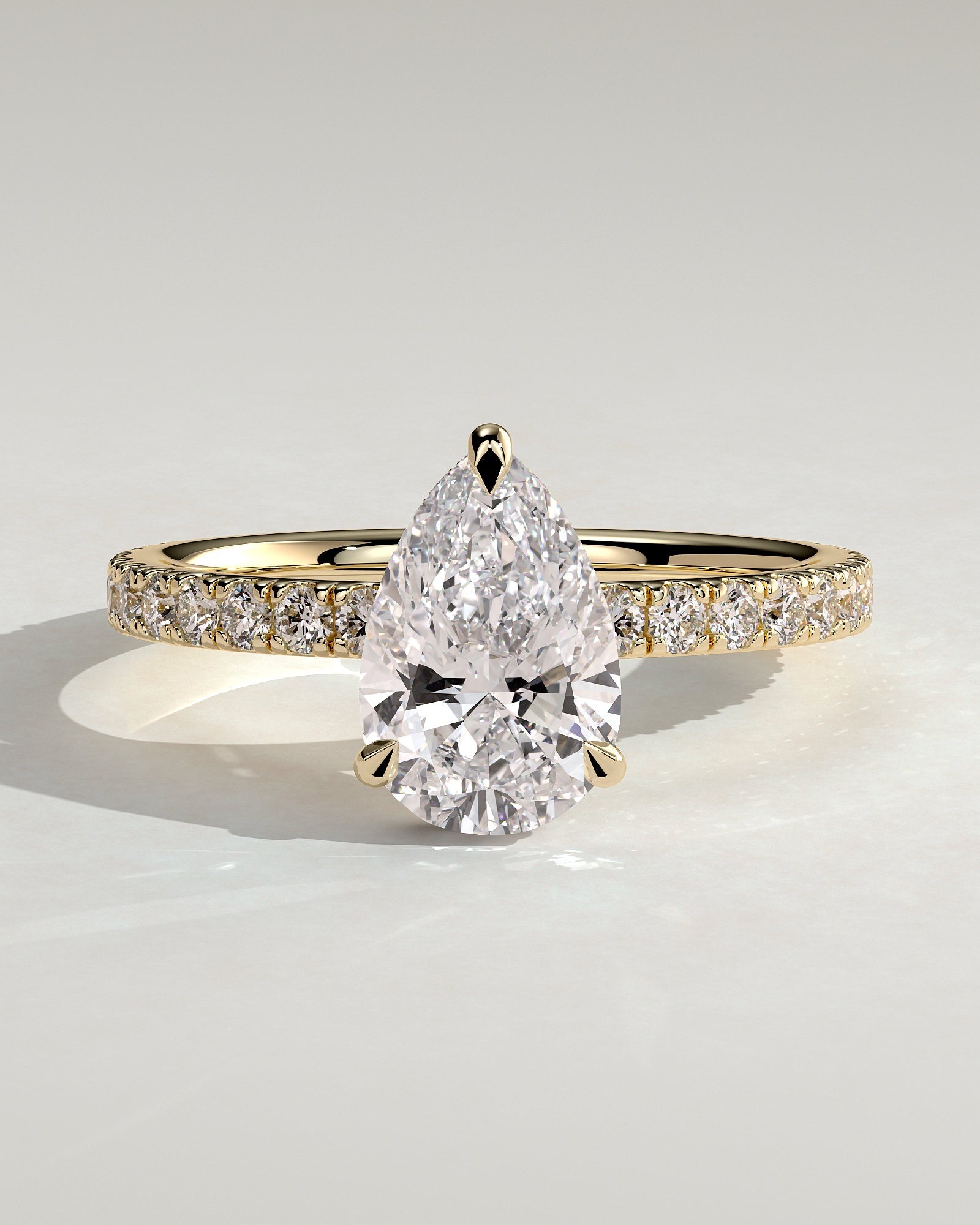 Round Halo, Pave & Split Shank Engagement Ring – 1.93 CT Lab Grown Diamond