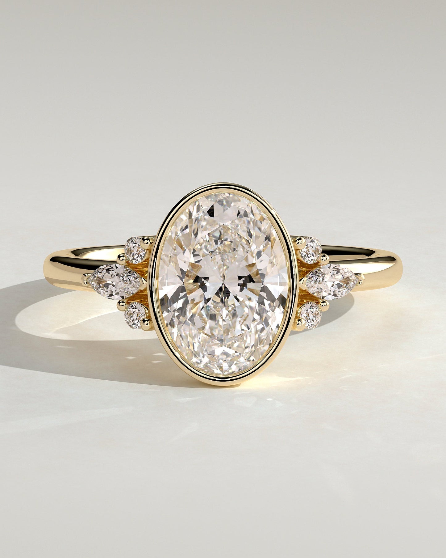 Round Halo, Pave & Split Shank Engagement Ring – 1.93 CT Lab Grown Diamond