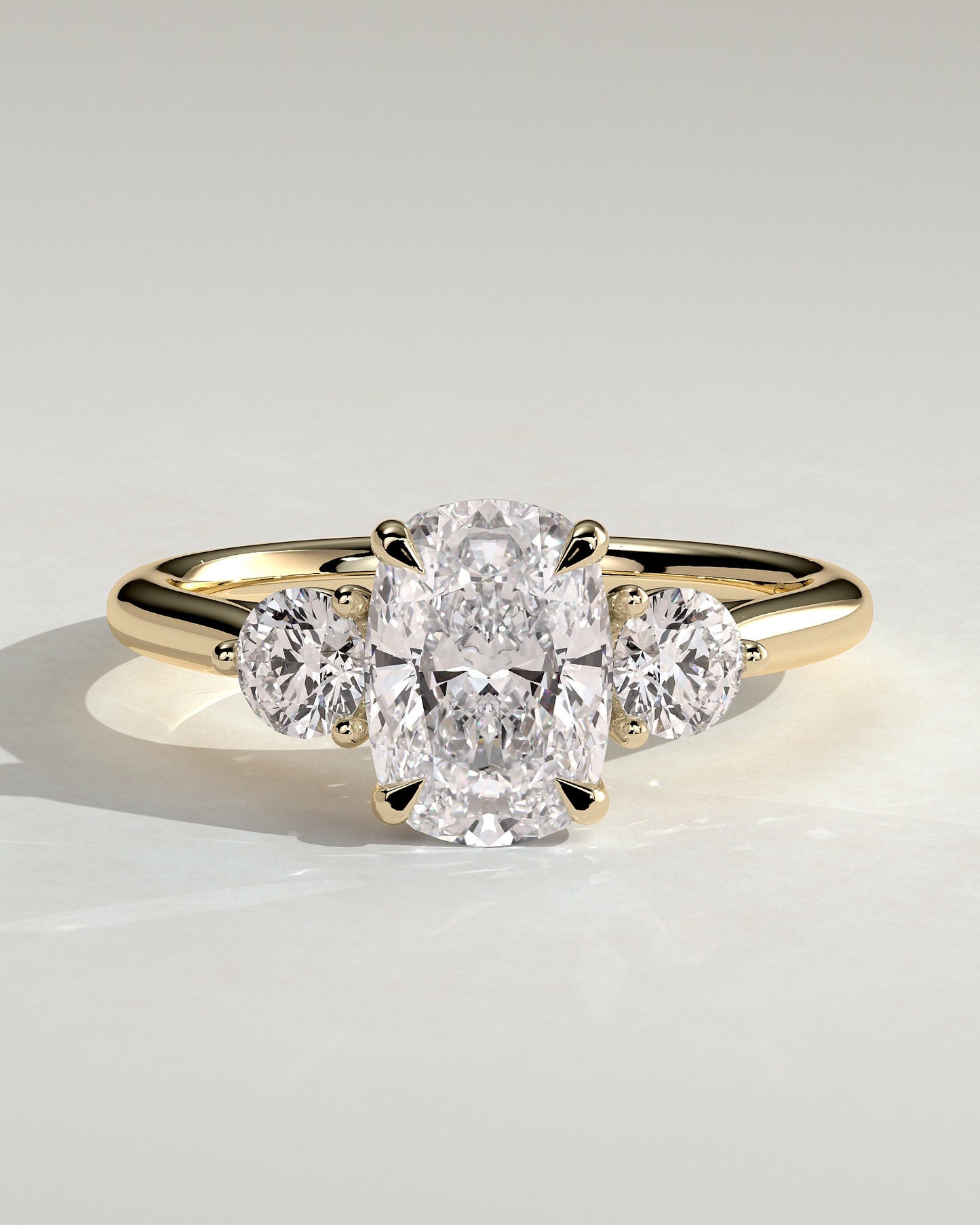 Round Halo, Pave & Split Shank Engagement Ring – 1.93 CT Lab Grown Diamond