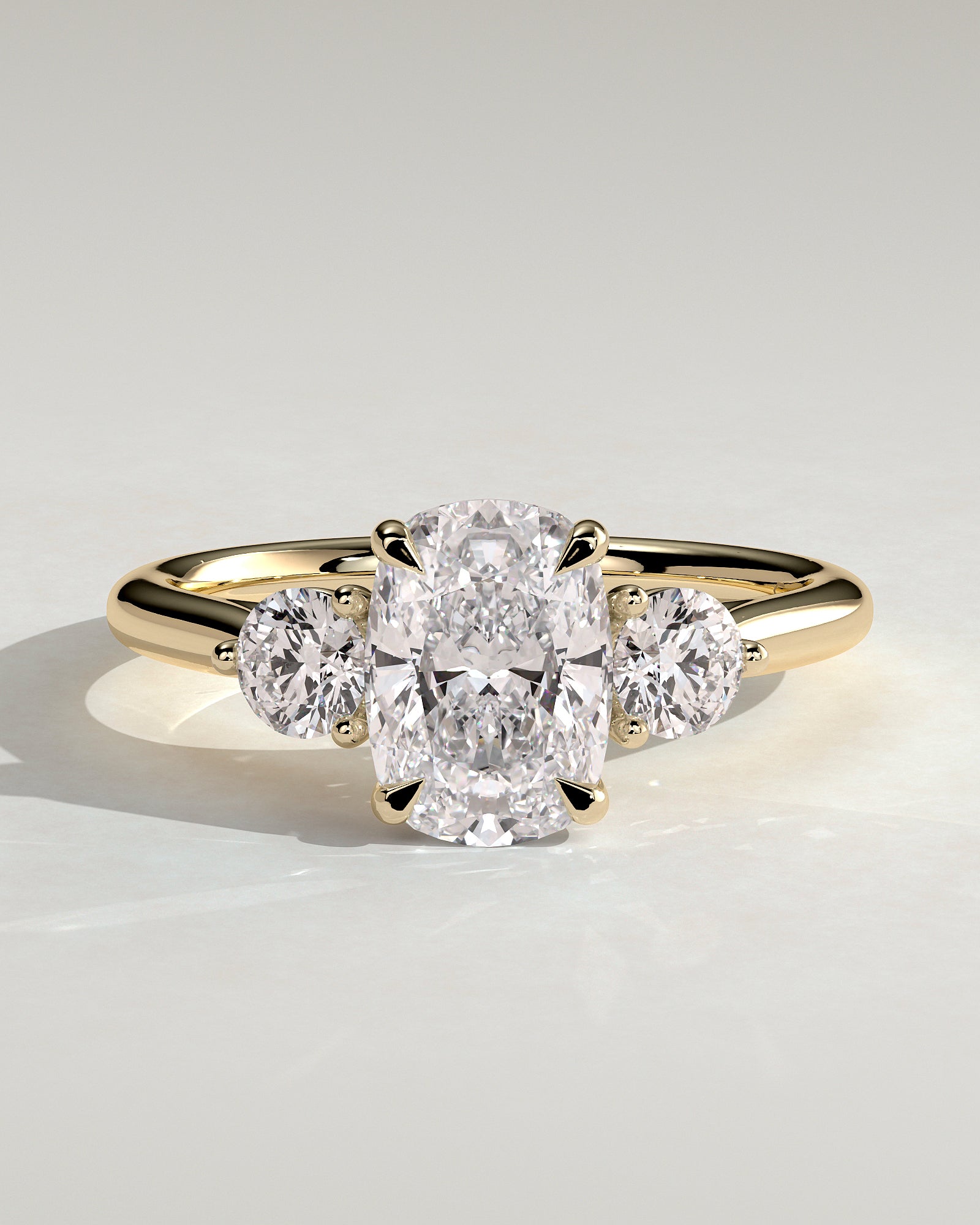 Round Halo, Pave & Split Shank Engagement Ring – 1.93 CT Lab Grown Diamond