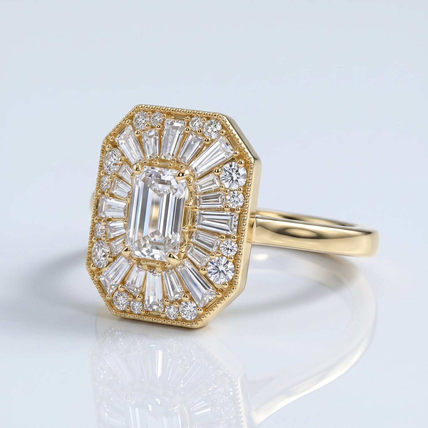 Marquise Swirl Solitaire Engagement Ring – 1 CT Lab Grown Diamond