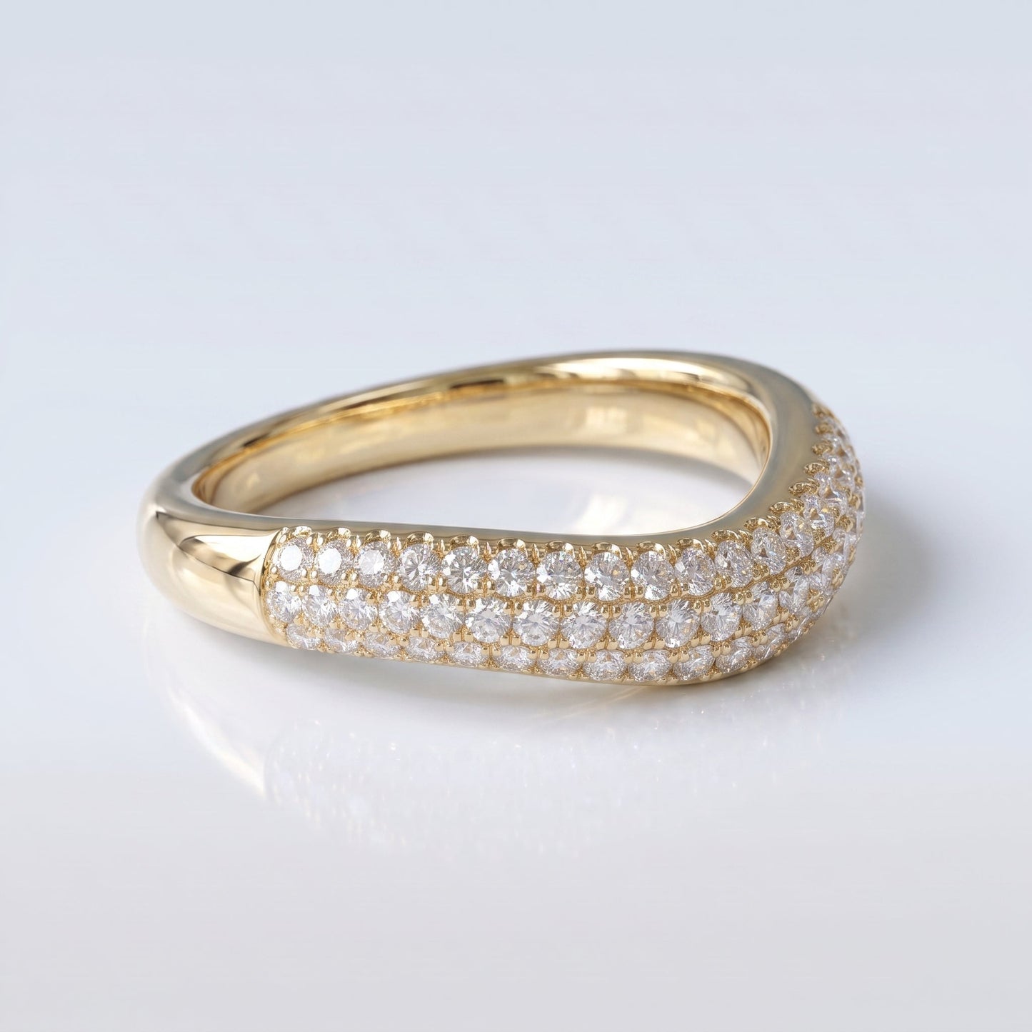 0.2 TCW Round Diamond Half Eternity DEF/VVS Lab Grown Wedding Band