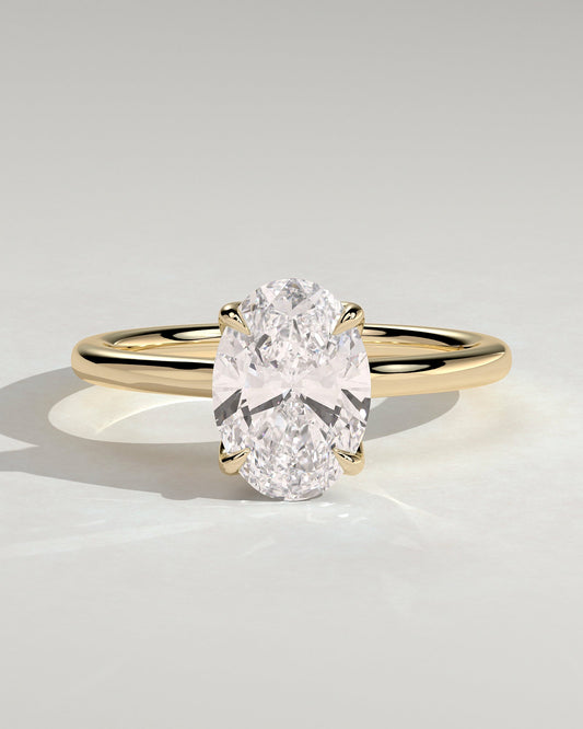Round Halo, Pave & Split Shank Engagement Ring – 1.93 CT Lab Grown Diamond