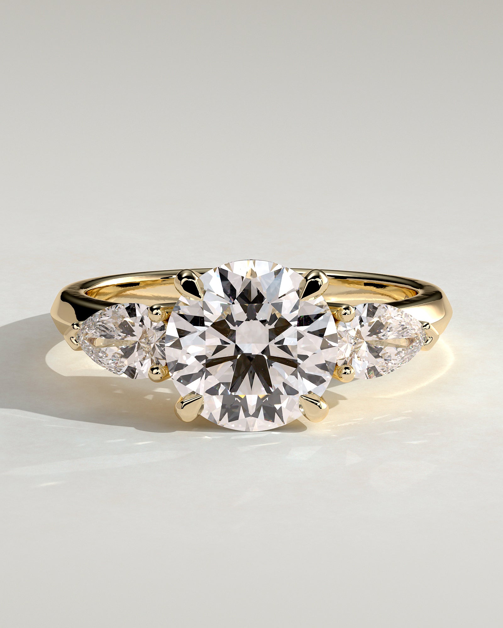 Round Halo, Pave & Split Shank Engagement Ring – 1.93 CT Lab Grown Diamond
