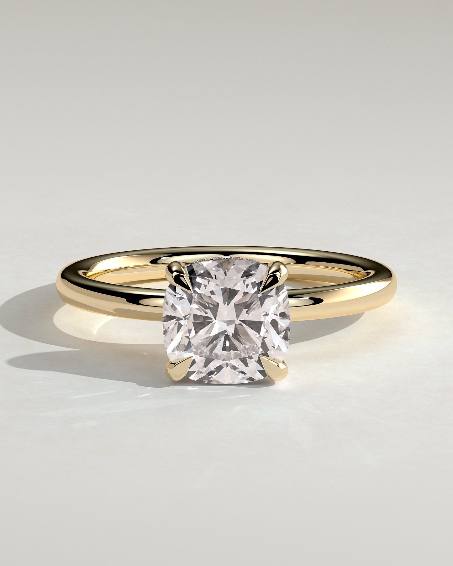 Round Halo, Pave & Split Shank Engagement Ring – 1.93 CT Lab Grown Diamond