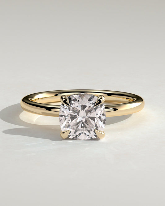 Round Halo, Pave & Split Shank Engagement Ring – 1.93 CT Lab Grown Diamond