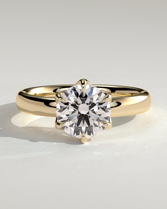 Round Halo, Pave & Split Shank Engagement Ring – 1.93 CT Lab Grown Diamond