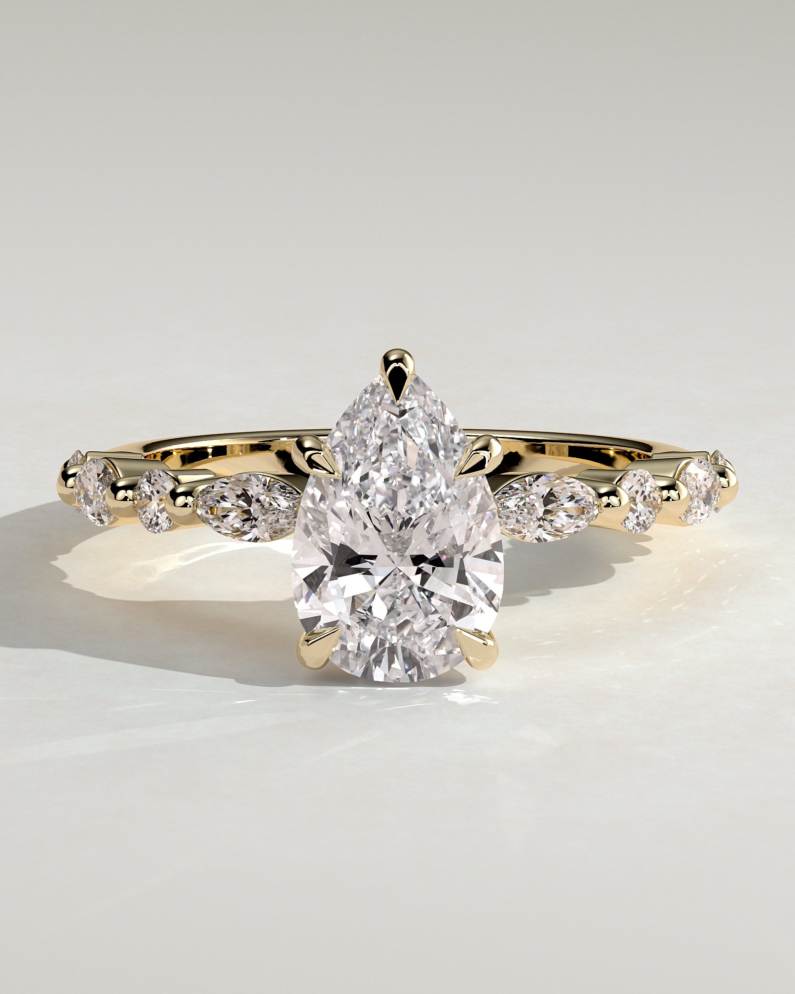 Round Halo, Pave & Split Shank Engagement Ring – 1.93 CT Lab Grown Diamond