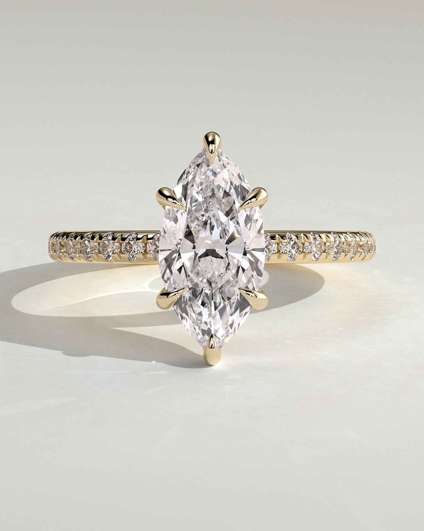 Round Halo, Pave & Split Shank Engagement Ring – 1.93 CT Lab Grown Diamond