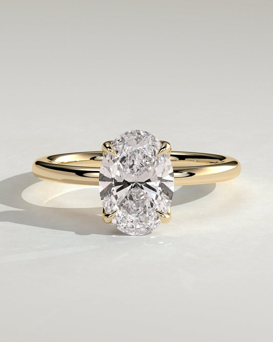Round Halo, Pave & Split Shank Engagement Ring – 1.93 CT Lab Grown Diamond