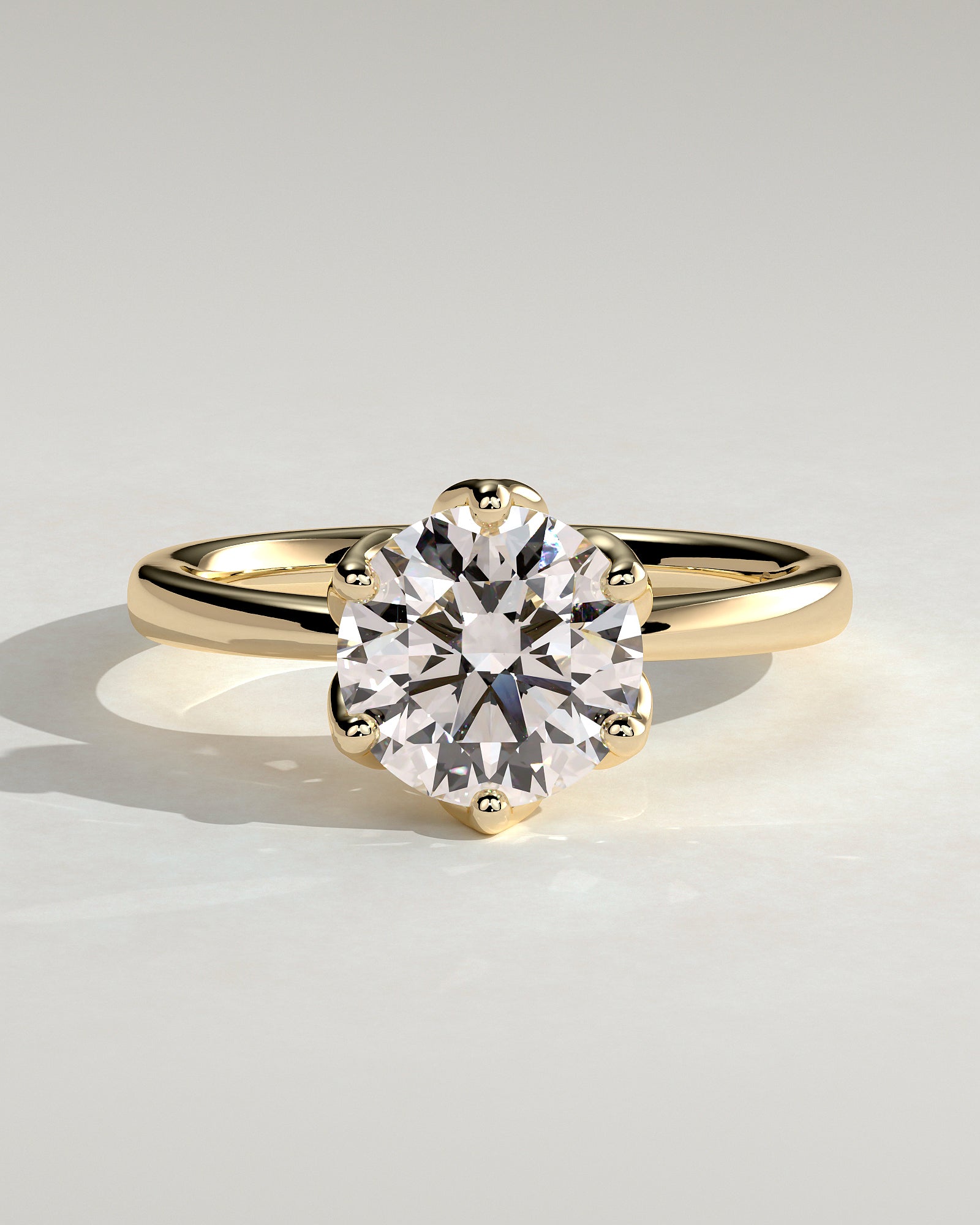 Round Halo, Pave & Split Shank Engagement Ring – 1.93 CT Lab Grown Diamond