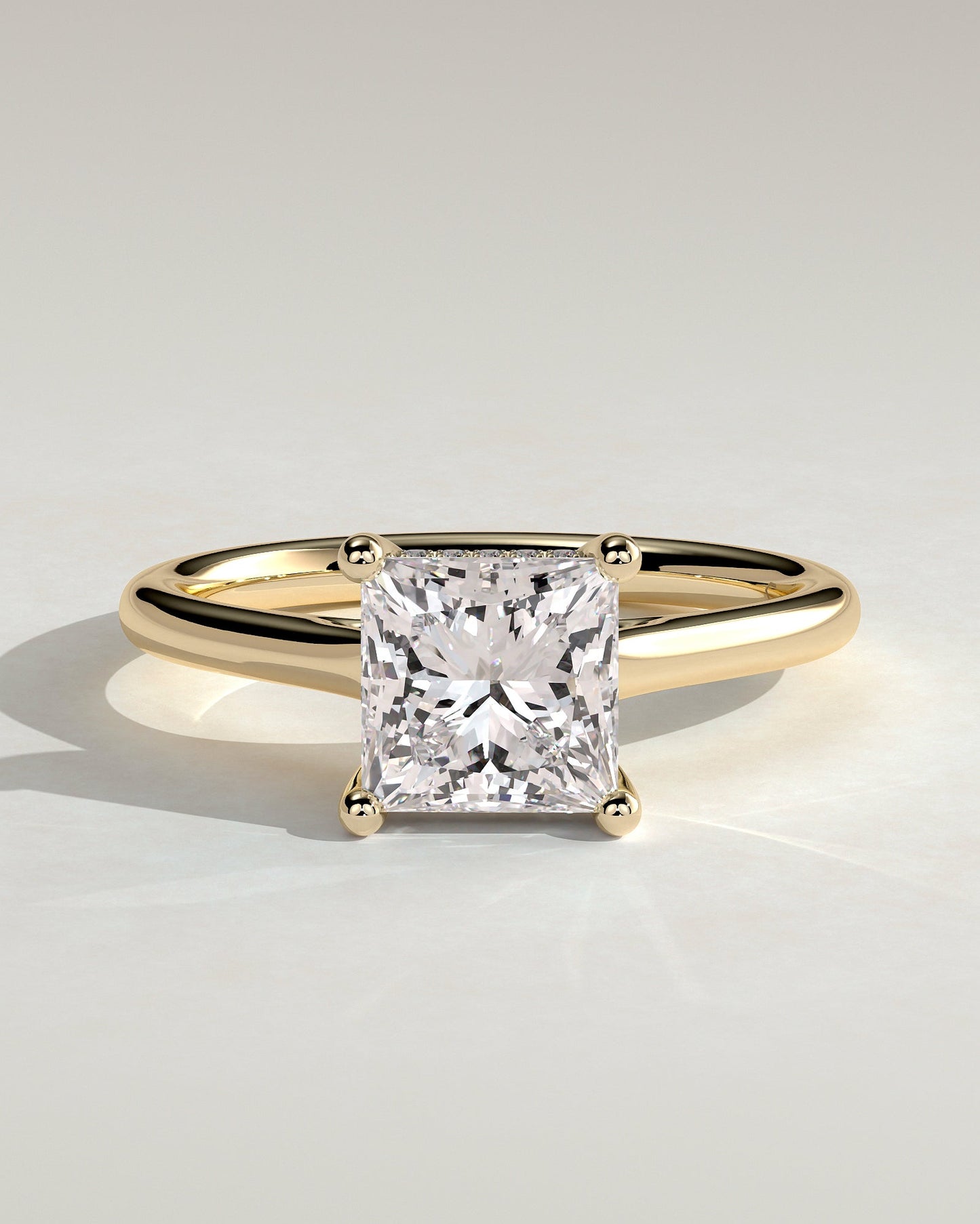 Round Halo, Pave & Split Shank Engagement Ring – 1.93 CT Lab Grown Diamond