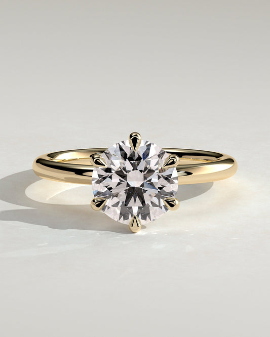 Round Halo, Pave & Split Shank Engagement Ring – 1.93 CT Lab Grown Diamond