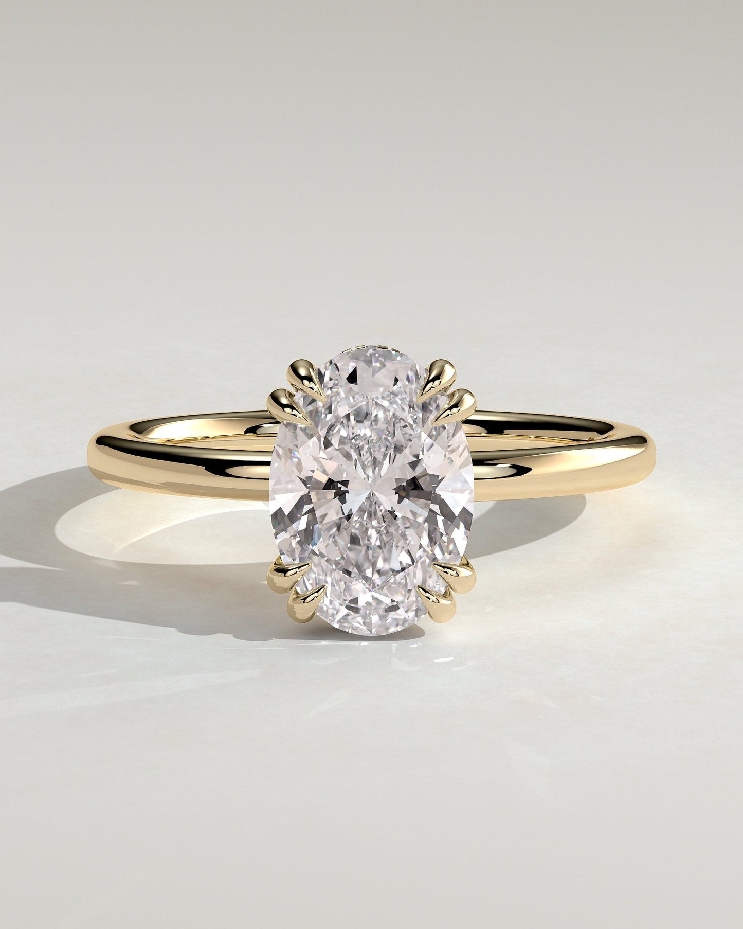 Round Halo, Pave & Split Shank Engagement Ring – 1.93 CT Lab Grown Diamond