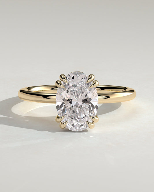 Round Halo, Pave & Split Shank Engagement Ring – 1.93 CT Lab Grown Diamond