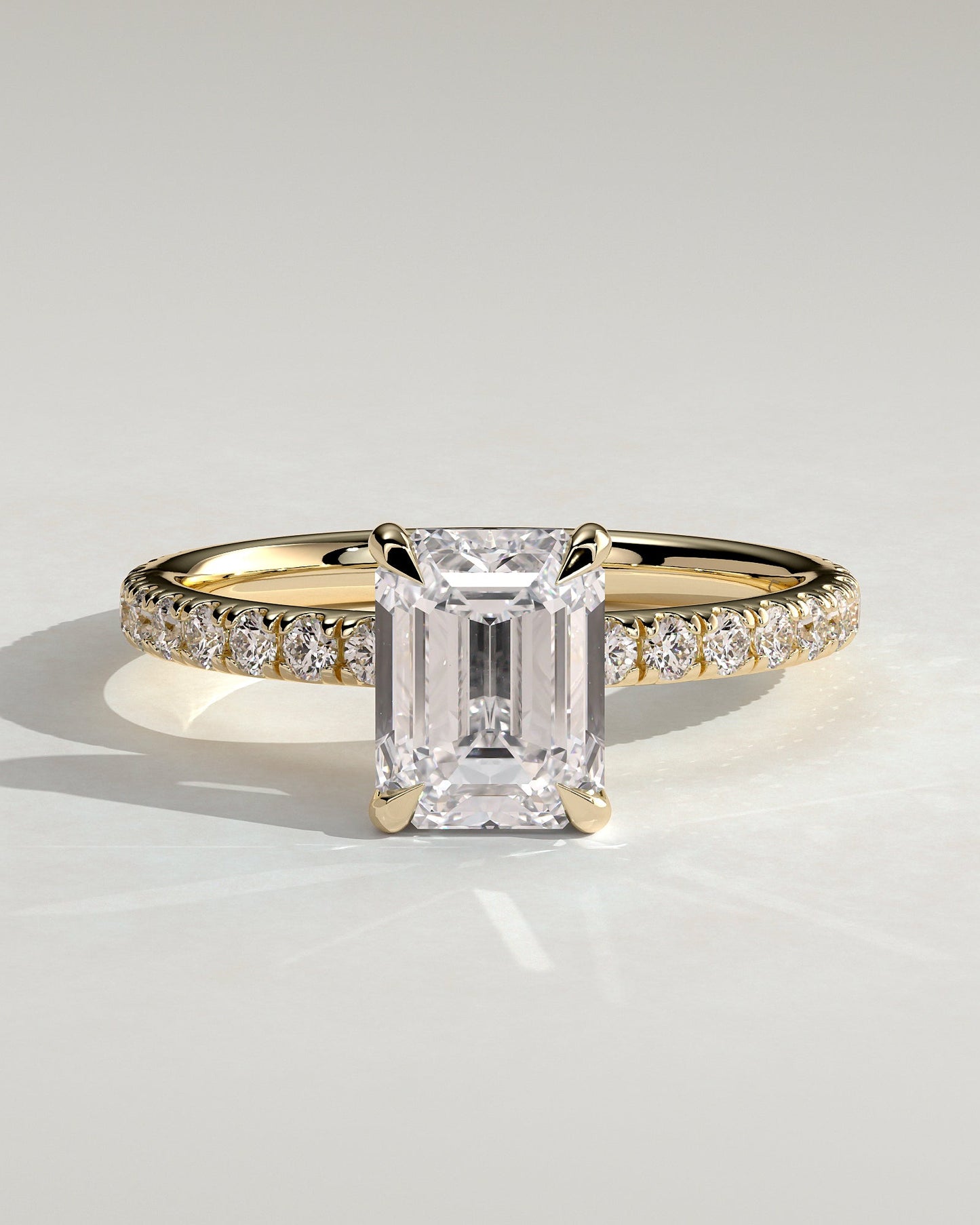 Round Halo, Pave & Split Shank Engagement Ring – 1.93 CT Lab Grown Diamond