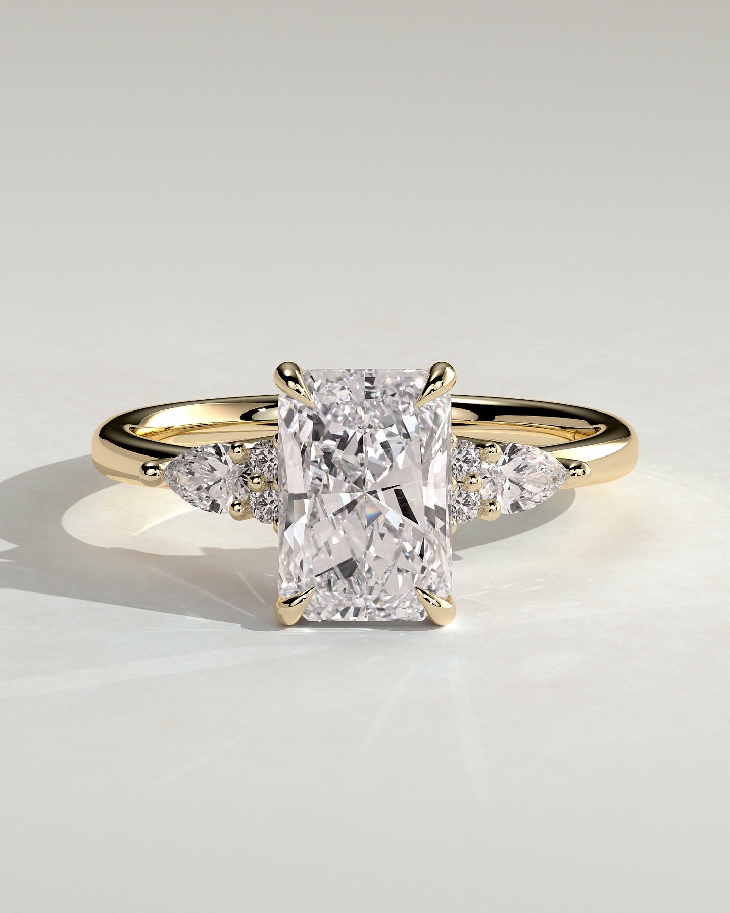 Round Halo, Pave & Split Shank Engagement Ring – 1.93 CT Lab Grown Diamond