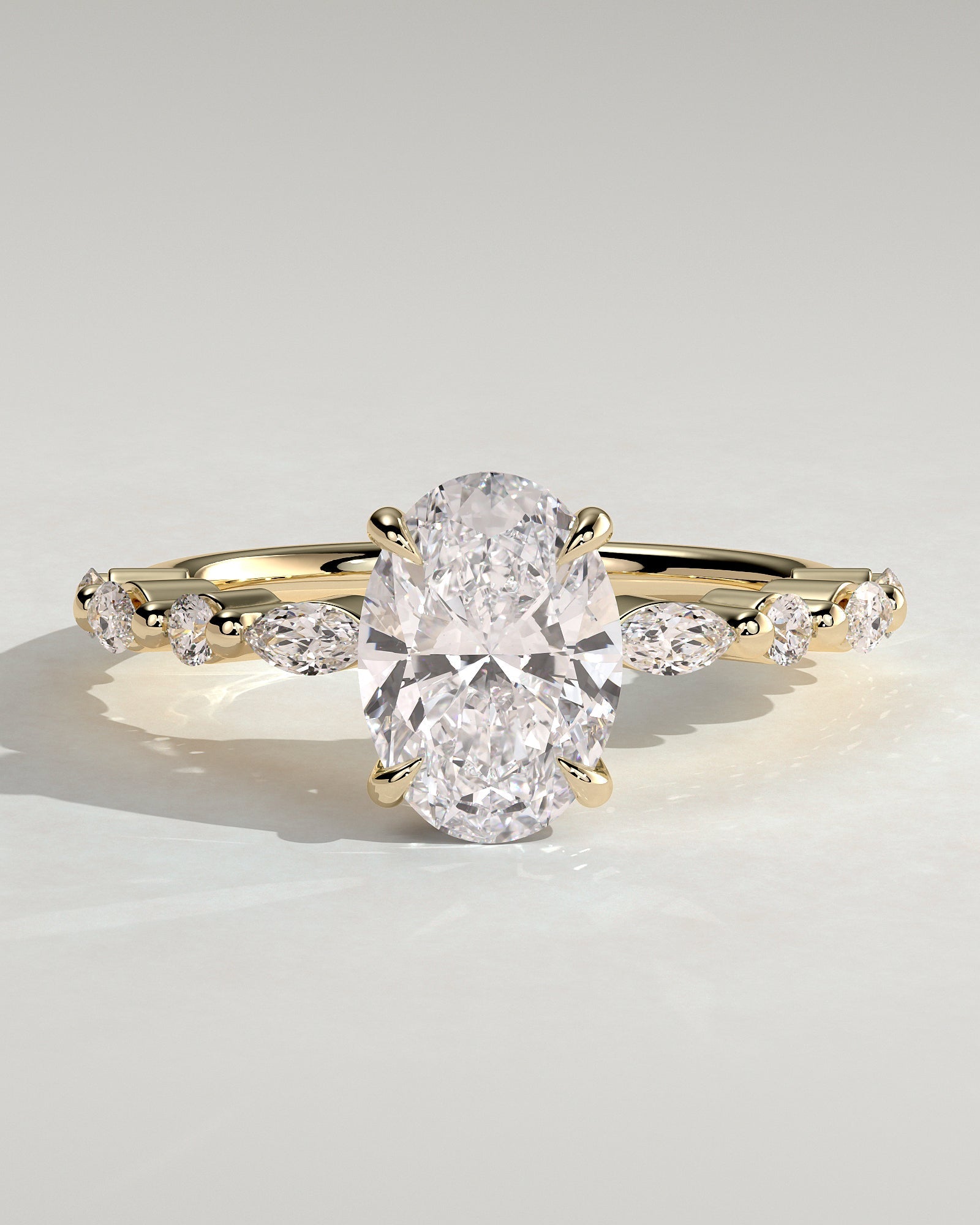 Round Halo, Pave & Split Shank Engagement Ring – 1.93 CT Lab Grown Diamond