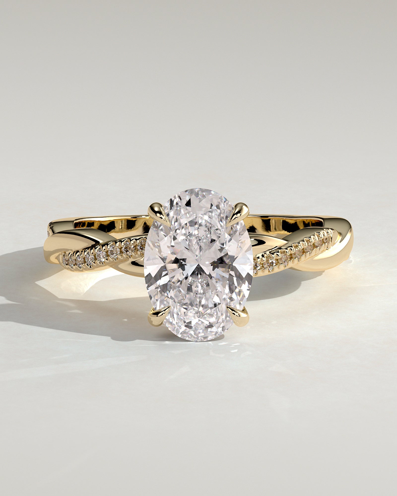 Round Halo, Pave & Split Shank Engagement Ring – 1.93 CT Lab Grown Diamond