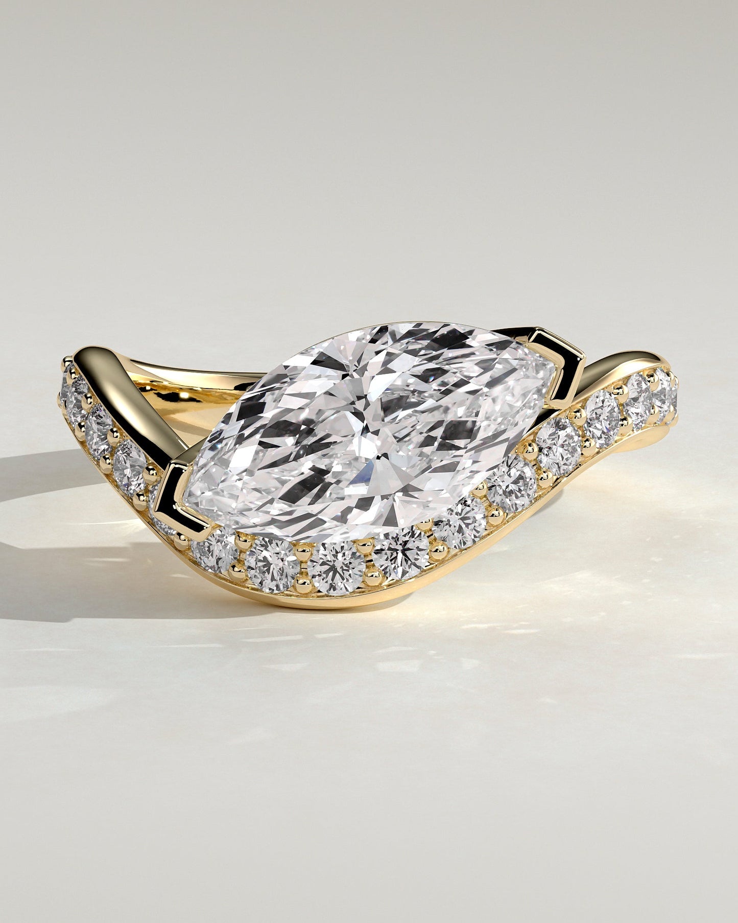 Round Halo, Pave & Split Shank Engagement Ring – 1.93 CT Lab Grown Diamond