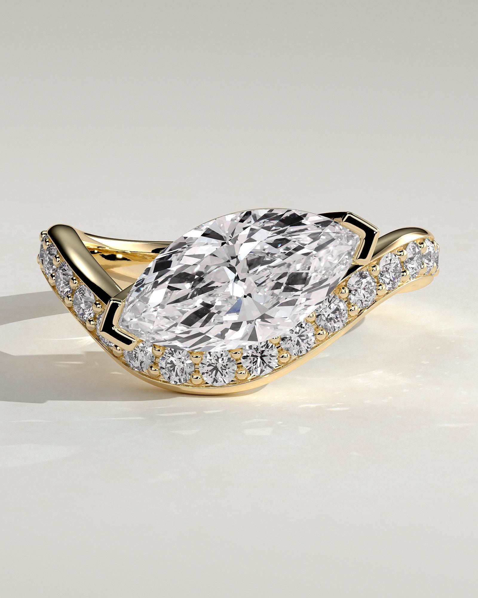 Round Halo, Pave & Split Shank Engagement Ring – 1.93 CT Lab Grown Diamond